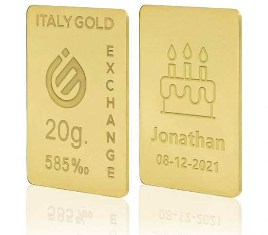 14 Karat Geburtstaggeschenk Goldbarren aus 20 g IGE GOLD